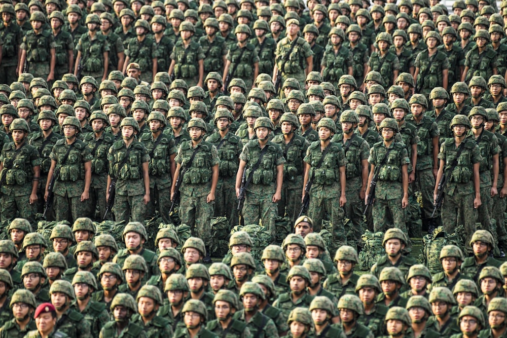 group of army standing outdoor