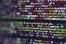 a close up of a computer screen with a lot of text on it