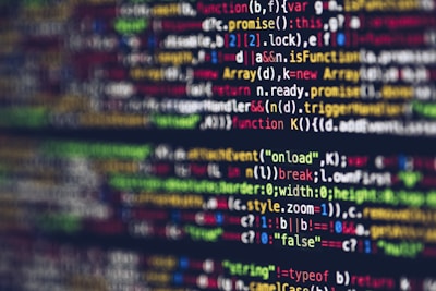 a close up of a computer screen with a lot of text on it