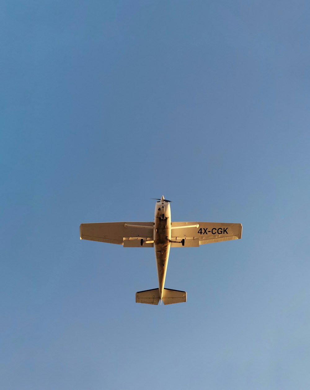 low-angle photography of monoplane