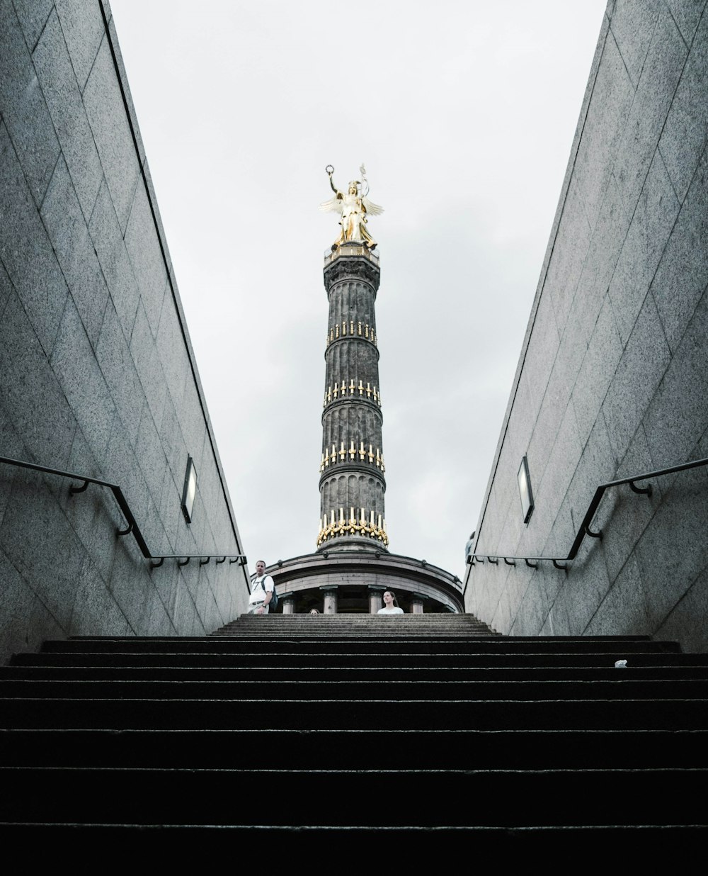 gold and white tower building