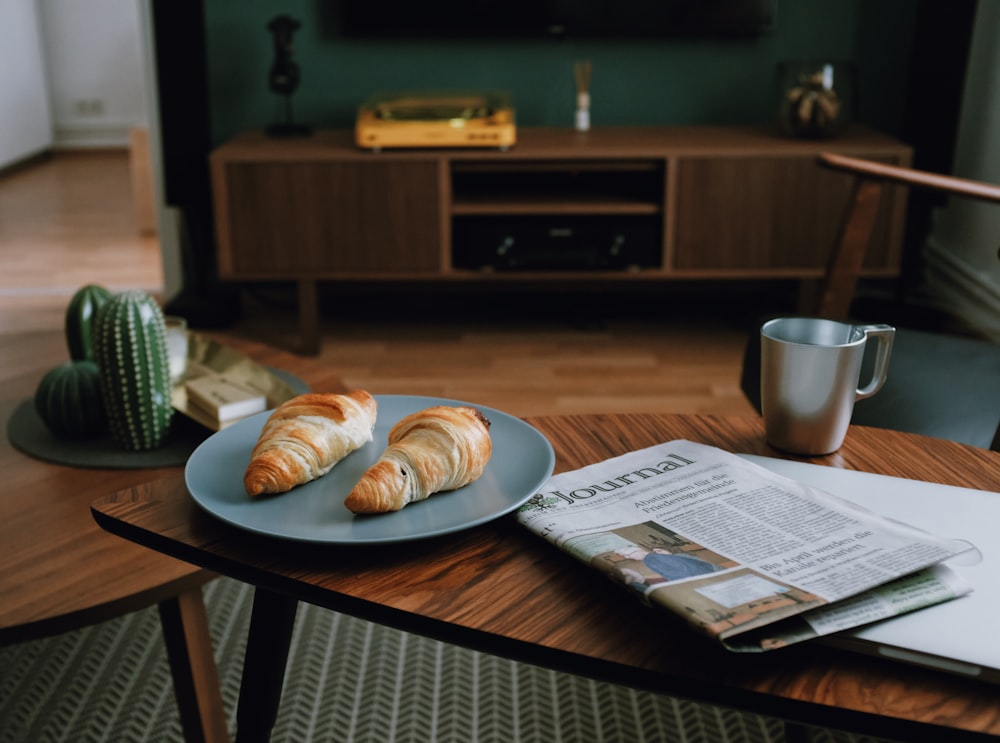 two croissant breads