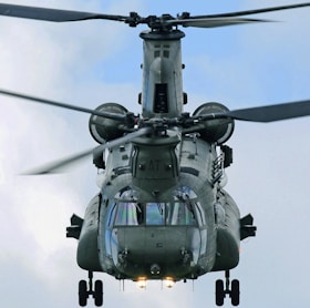 black and gray helicopter