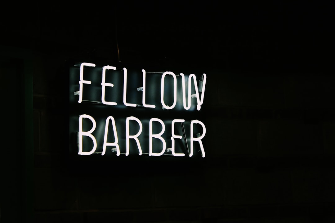 fellow barber neon light signage