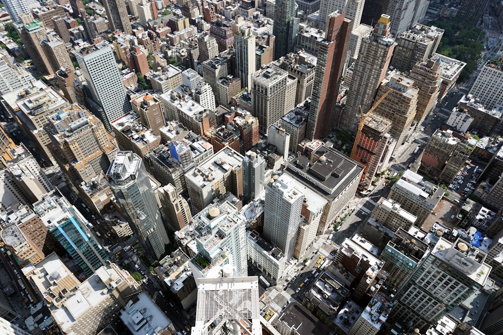 aerial photography of high-rise buildings