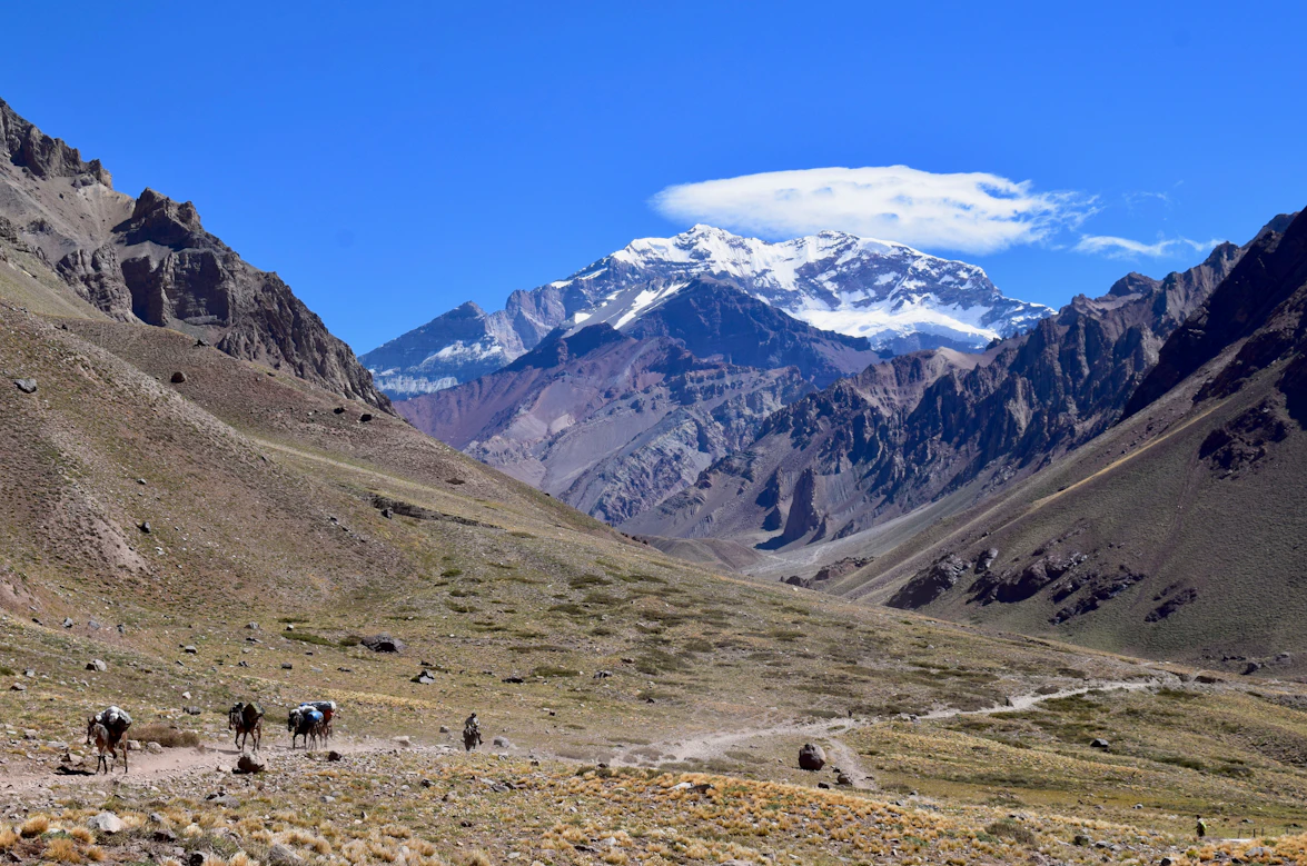 The breathtaking peaks of the Andes Mountains