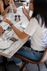 woman sitting on the chair