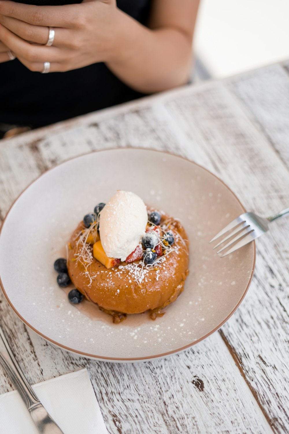 dessert à l’assiette