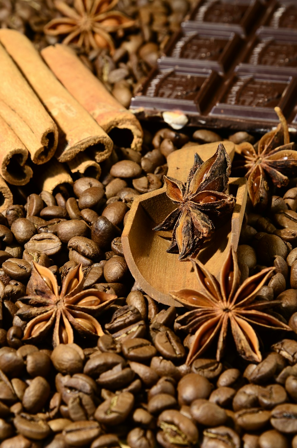 chocolates and coffee beans