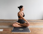 woman performing yoga