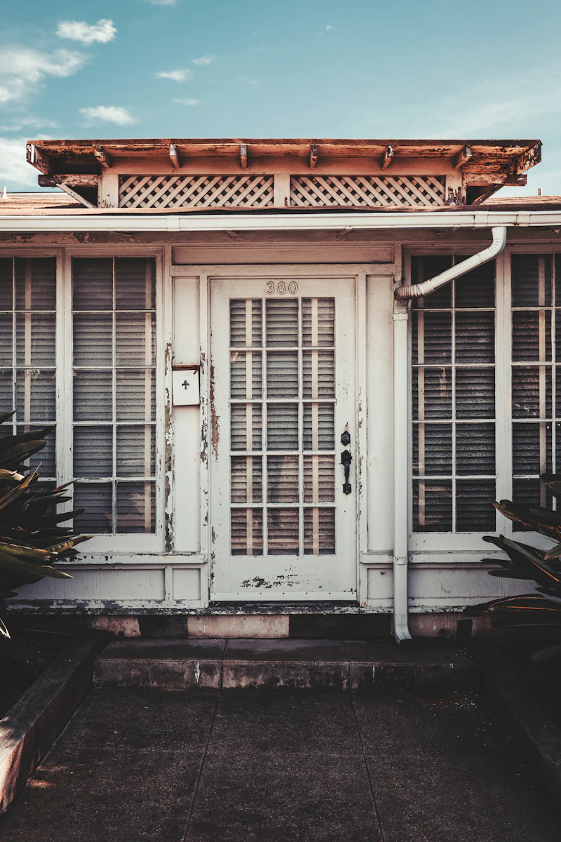 White walled suburban home