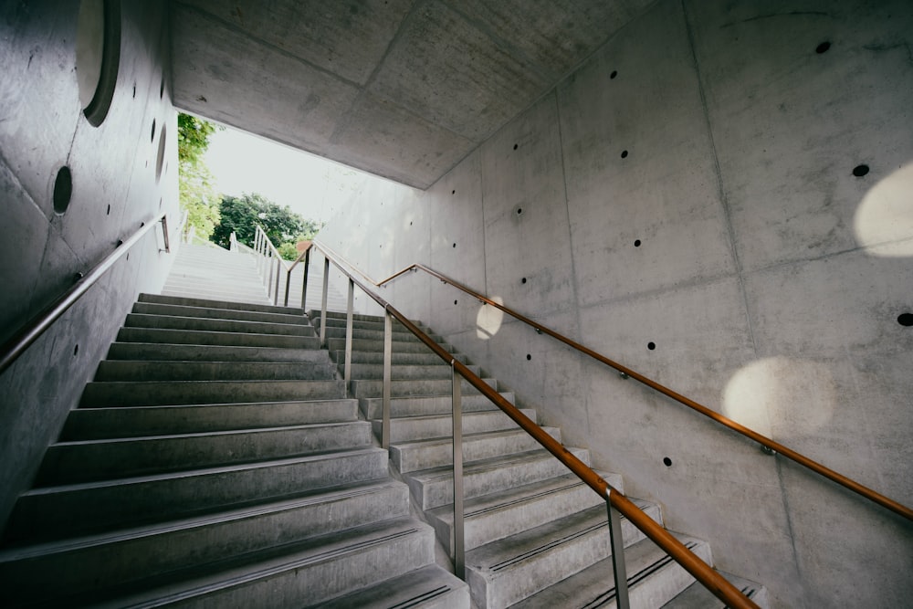 empty concrete stairs