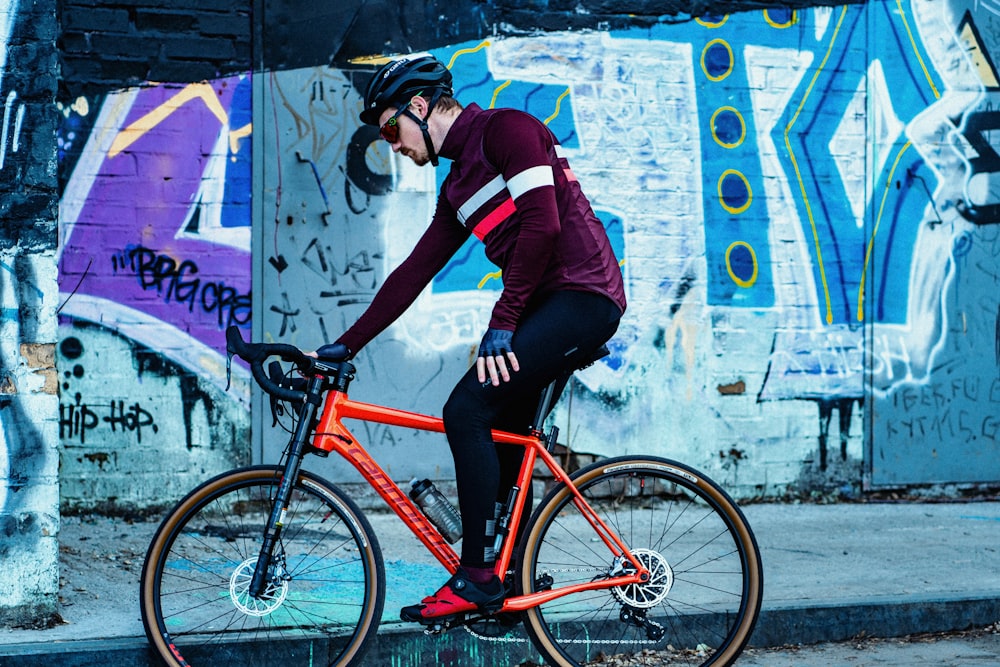 man riding on bicycle