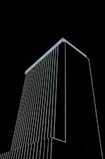 Modern digital architecture blueprint with sleek lines and dark background.