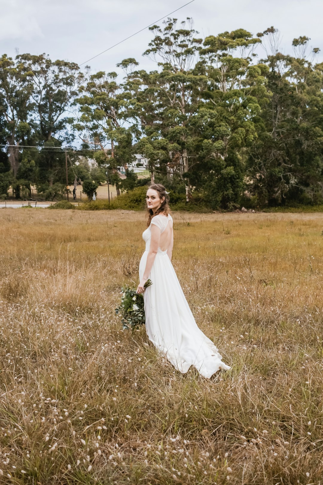 woman wearing wedding dress