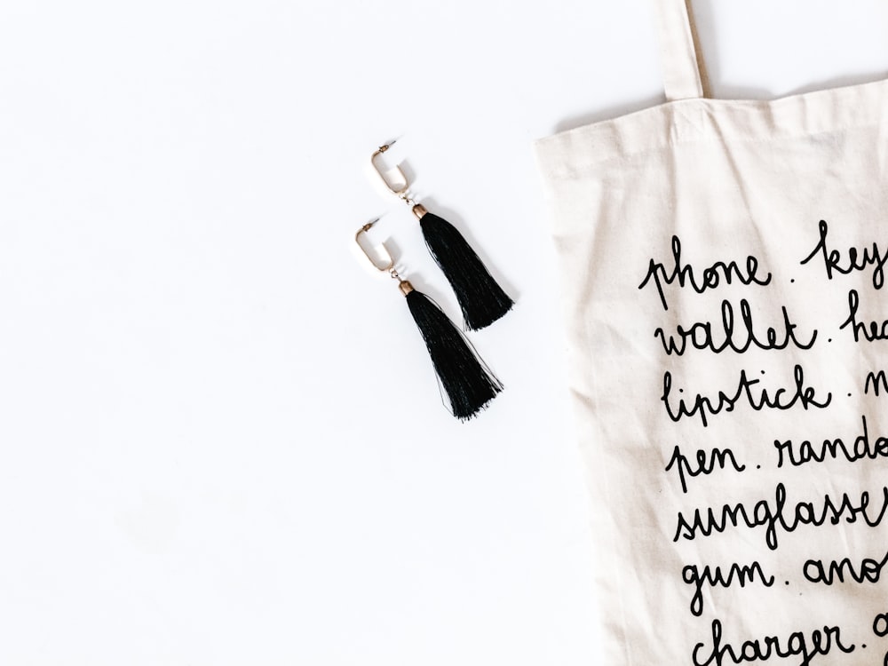 black tassel earrings