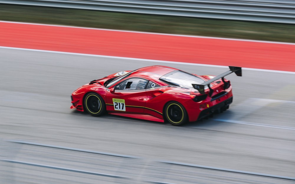 red rally car