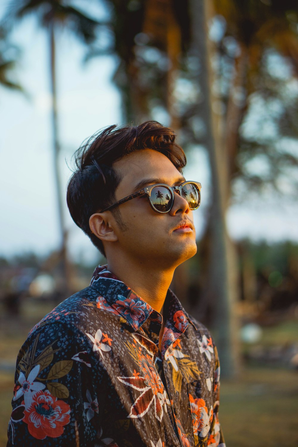 man wearing black sunglasses