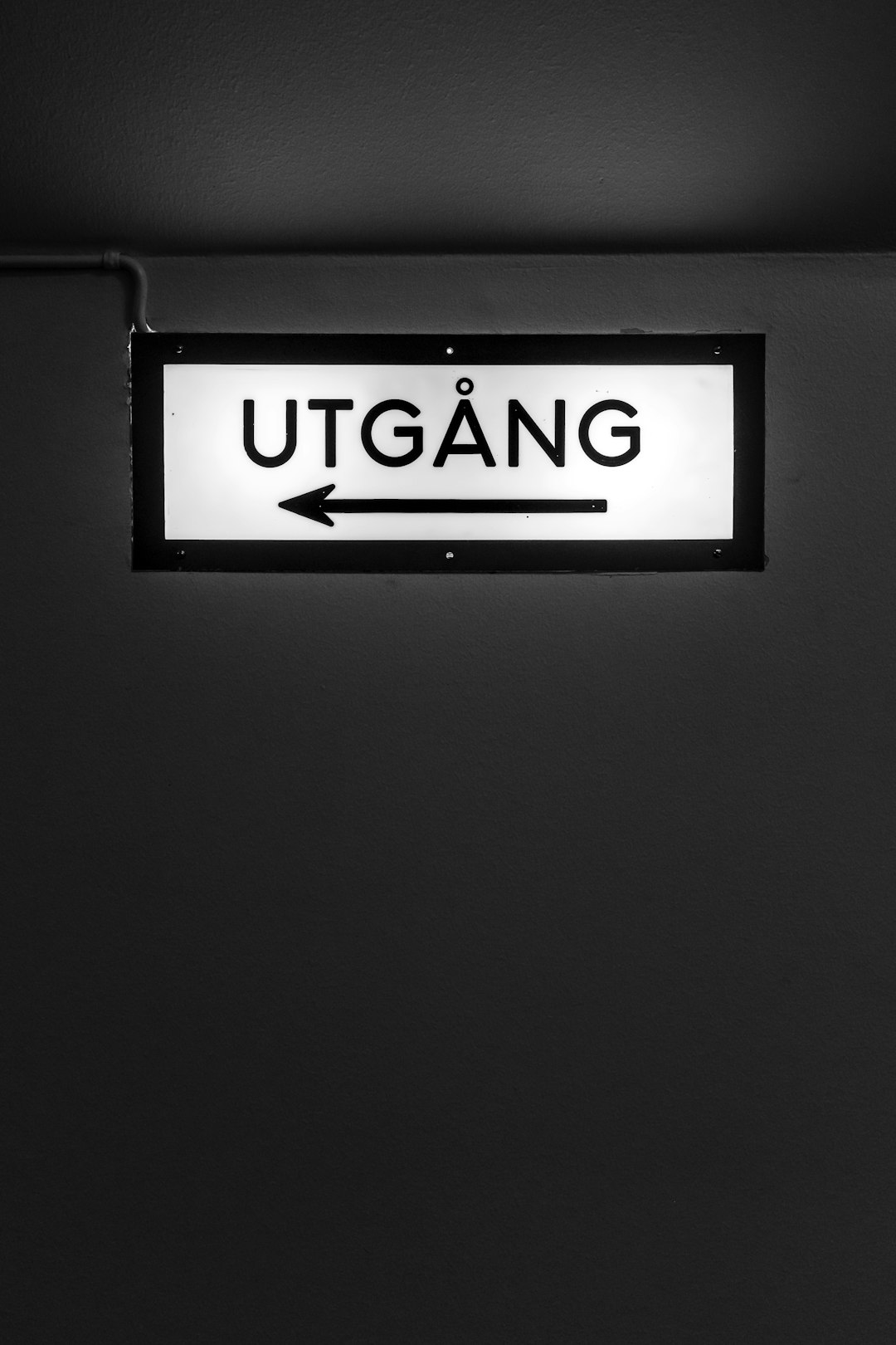 Utgang signage