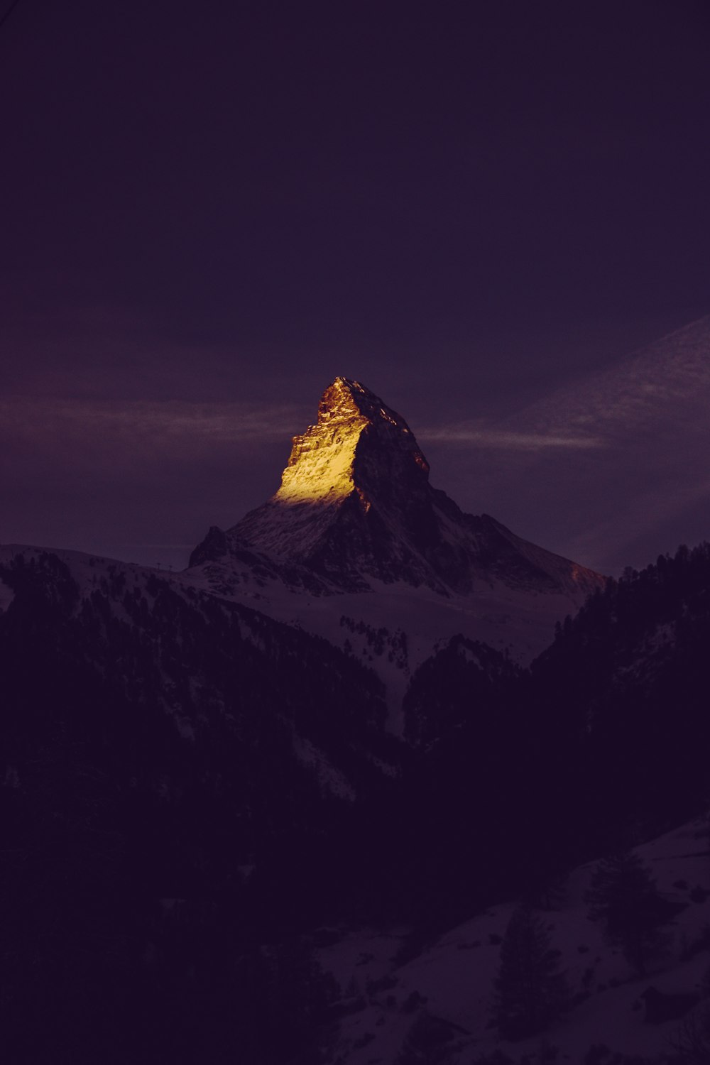 Paysage d’un sommet de montagne