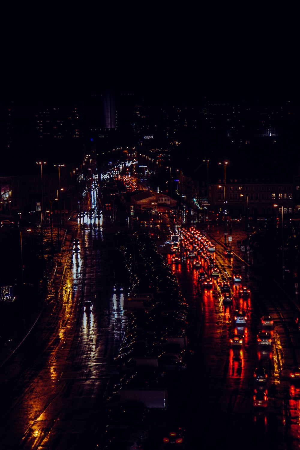 landscape of a river at night