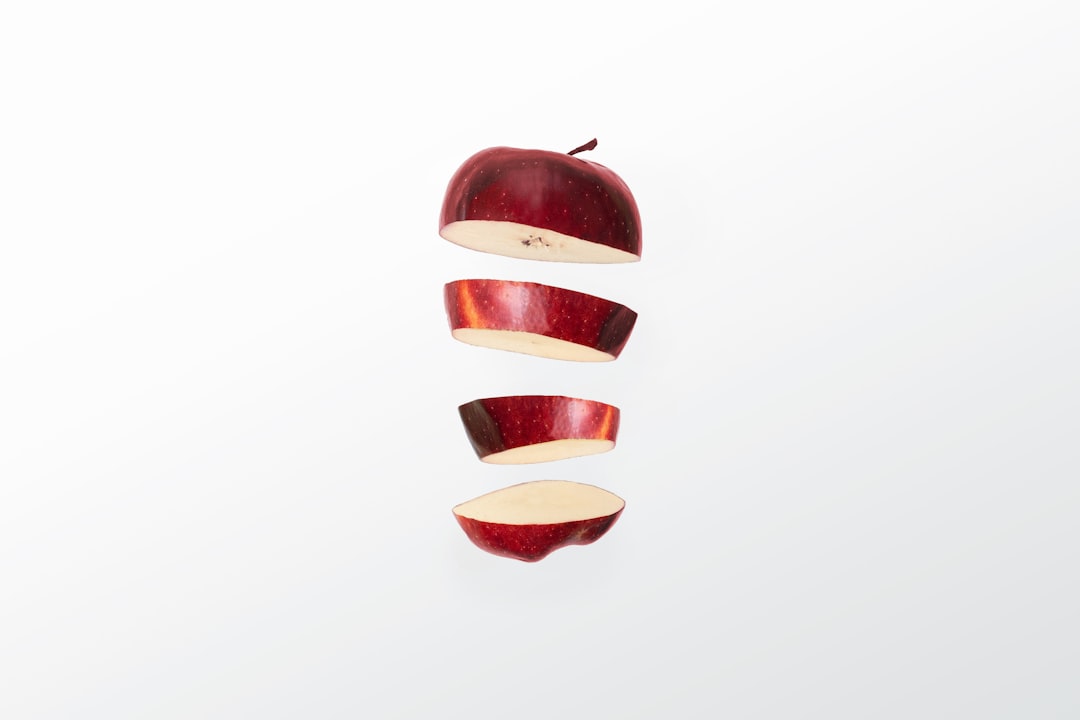 red apple sliced, Sliced apple