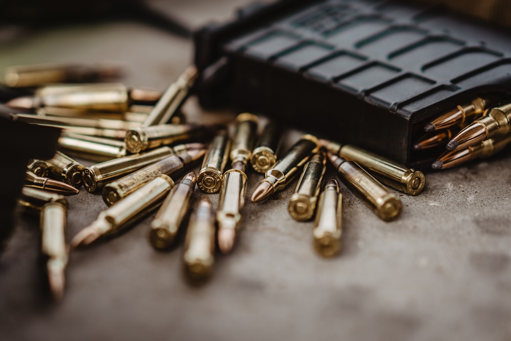 brass-colored bullets