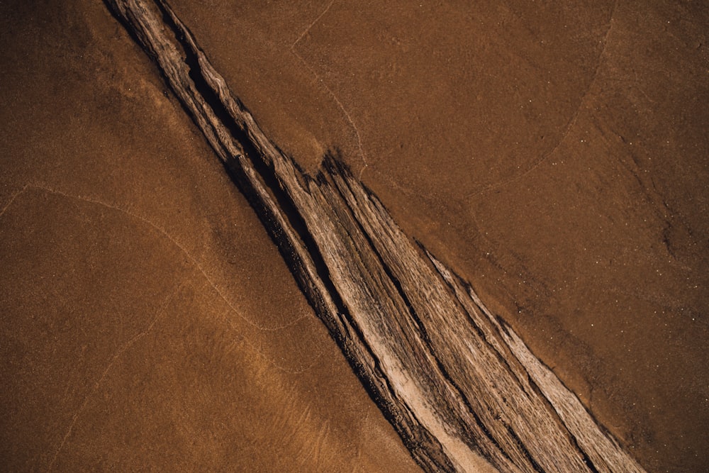 aerial photo of brown land