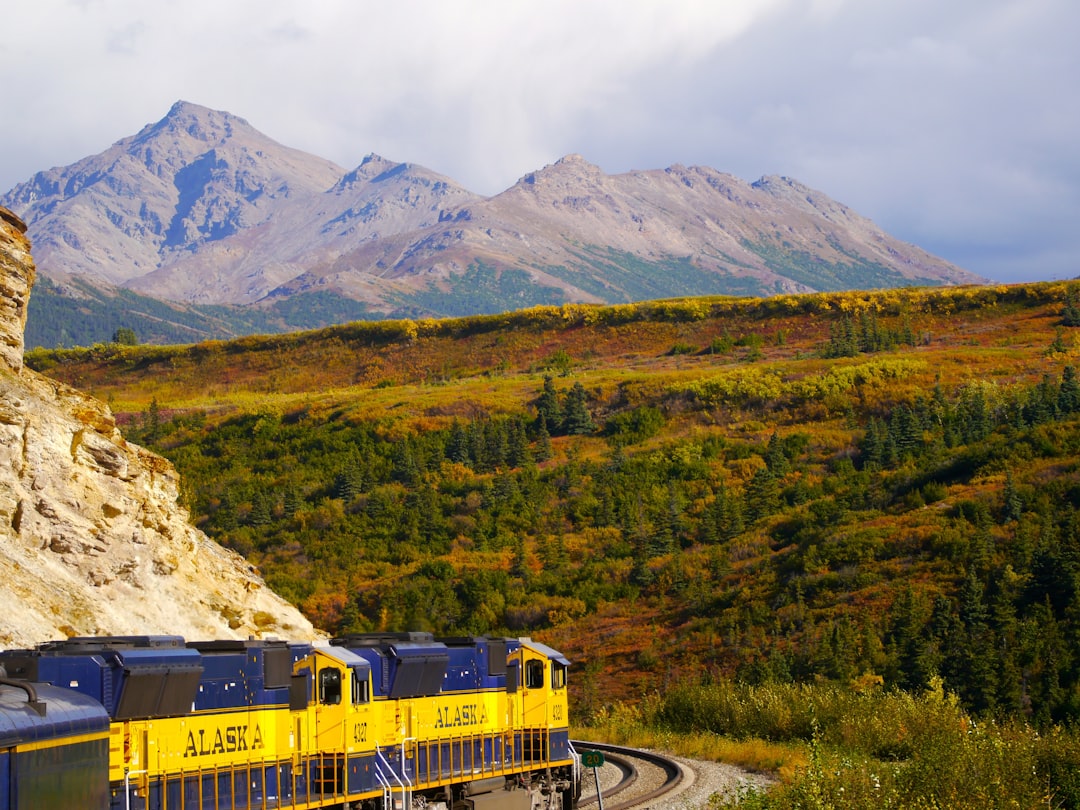 train and mountain,