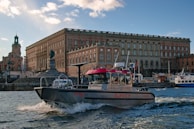 Surveyor performing an insurance survey on a vessel docked at the Puerto Plata harbor.