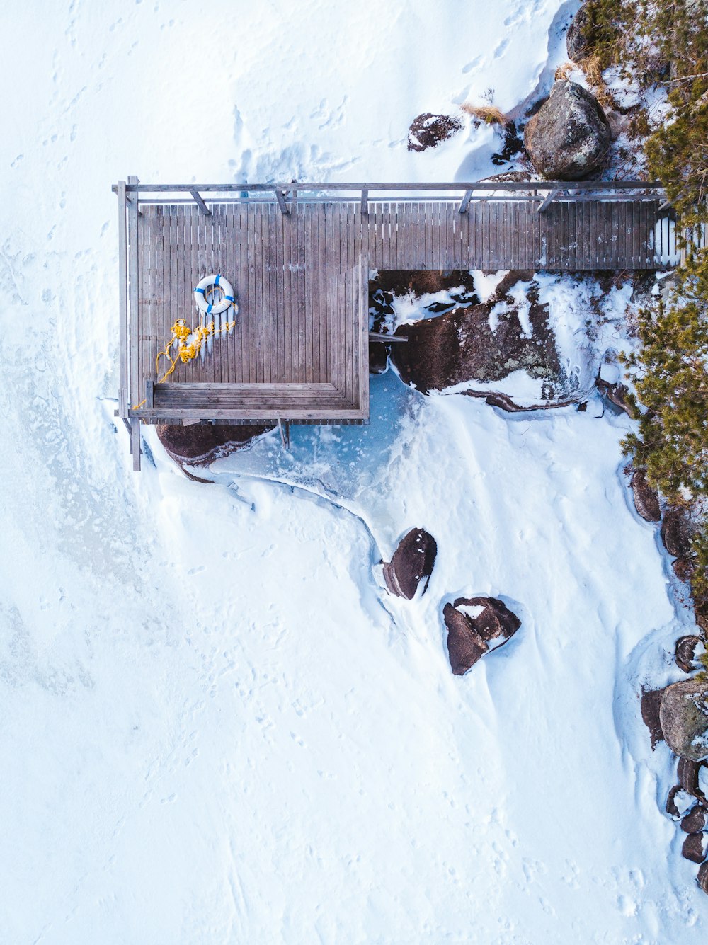 brown wooden dock