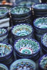 pile of multicolored bowls