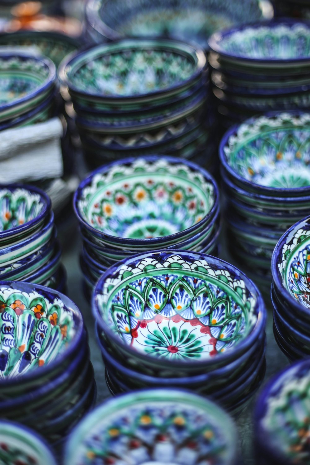 pile of multicolored bowls