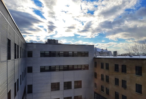 Image showing a commercial building with a newly installed flat roof.