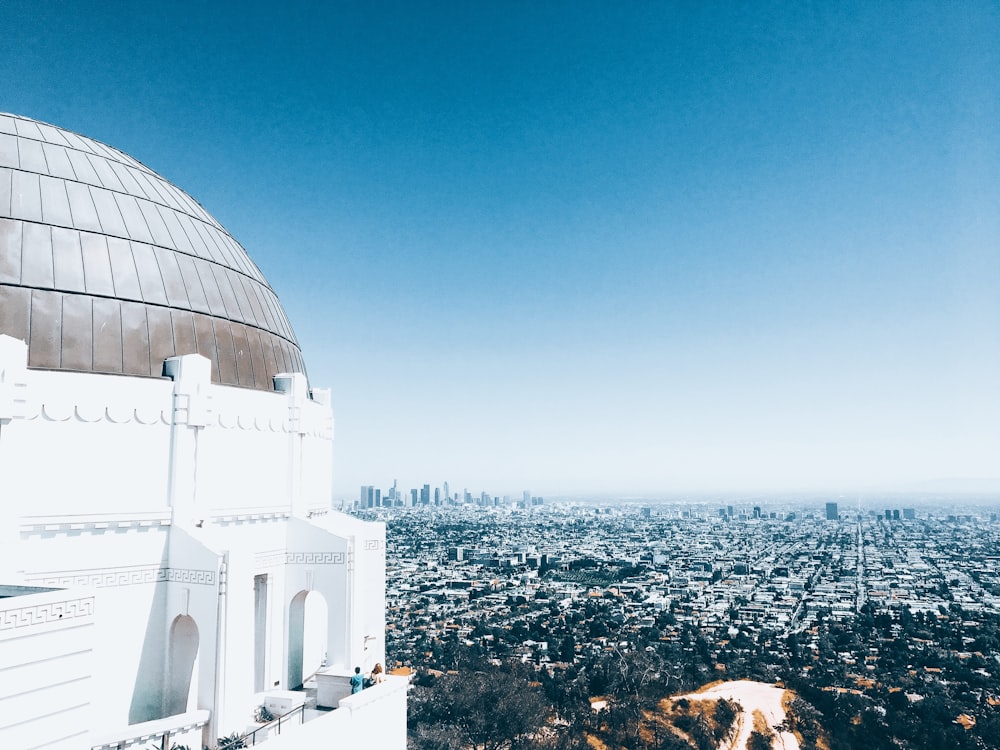 white concrete dome building