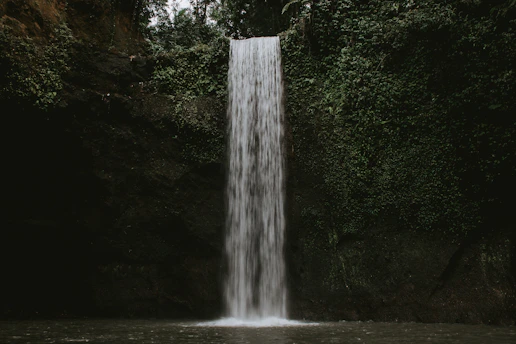 long exposure photography of waterfalls