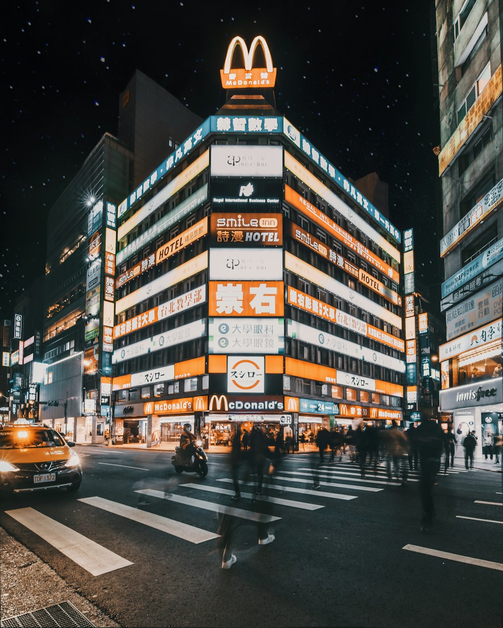 people crossing pedestrian lane