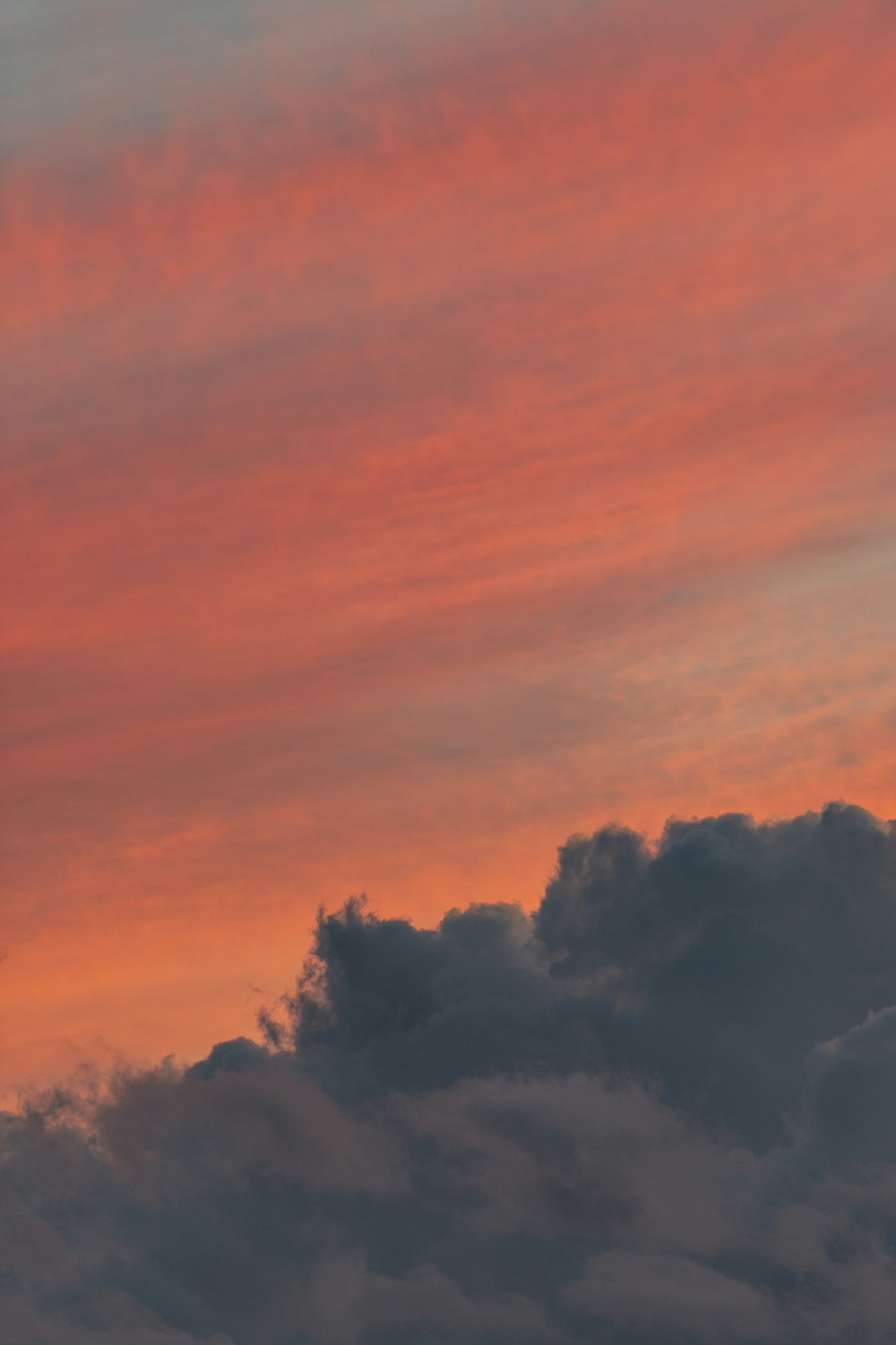 dark clouds during golden hour