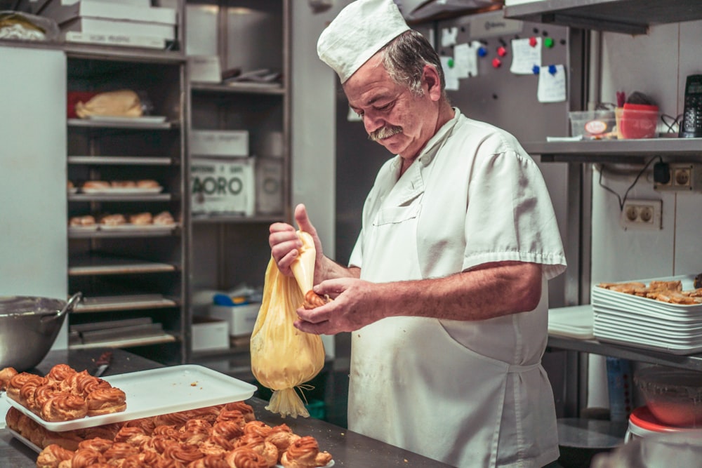 chef holding flatbread