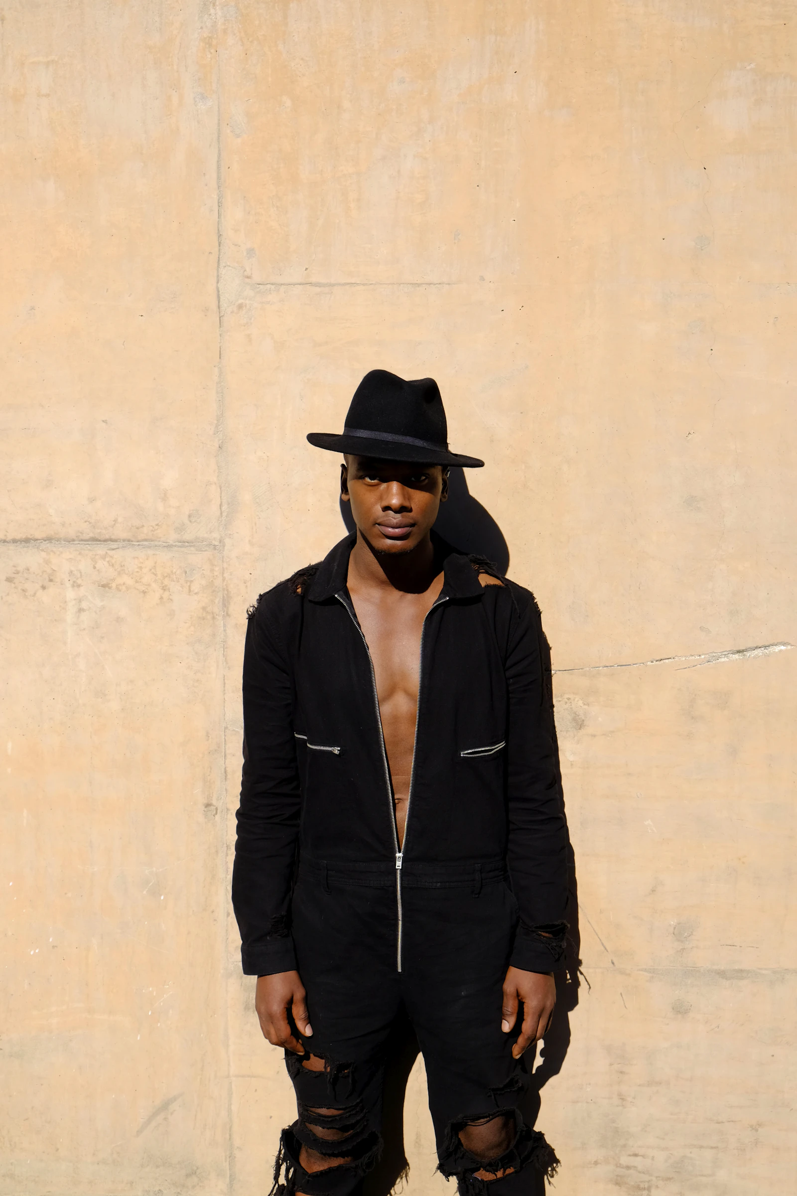 Model in a formal suit