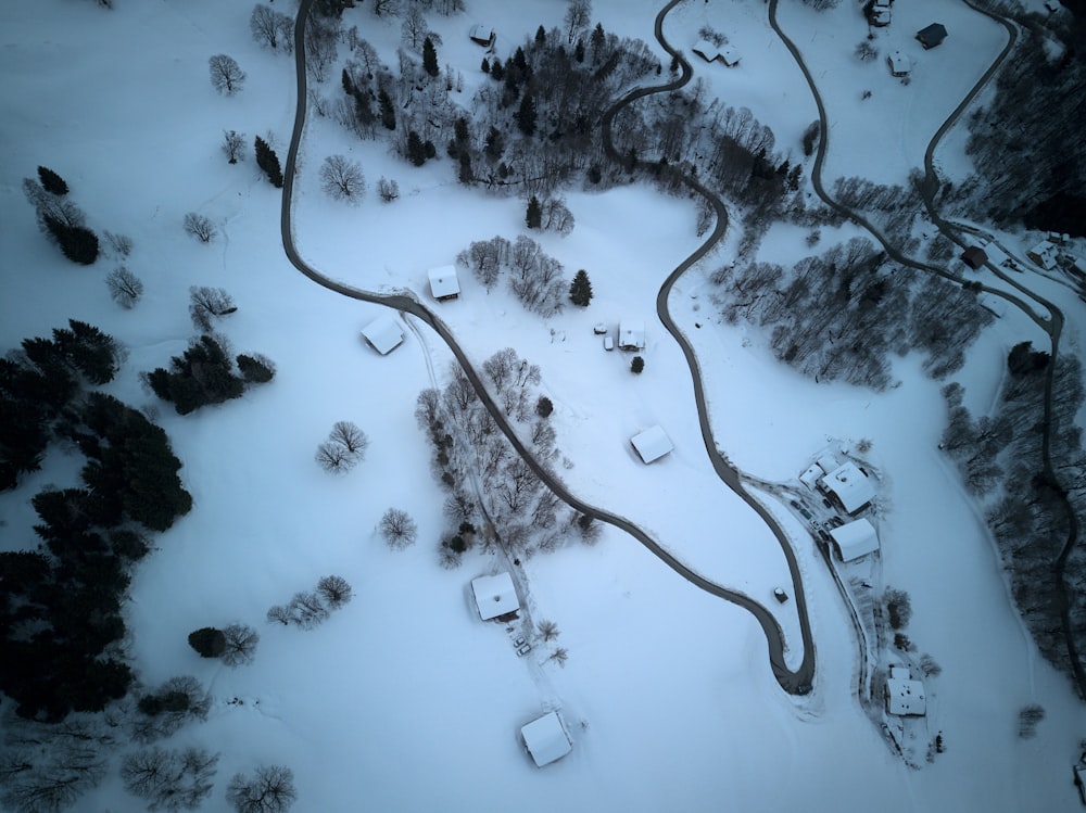 aerial photography of vast land covered by snow