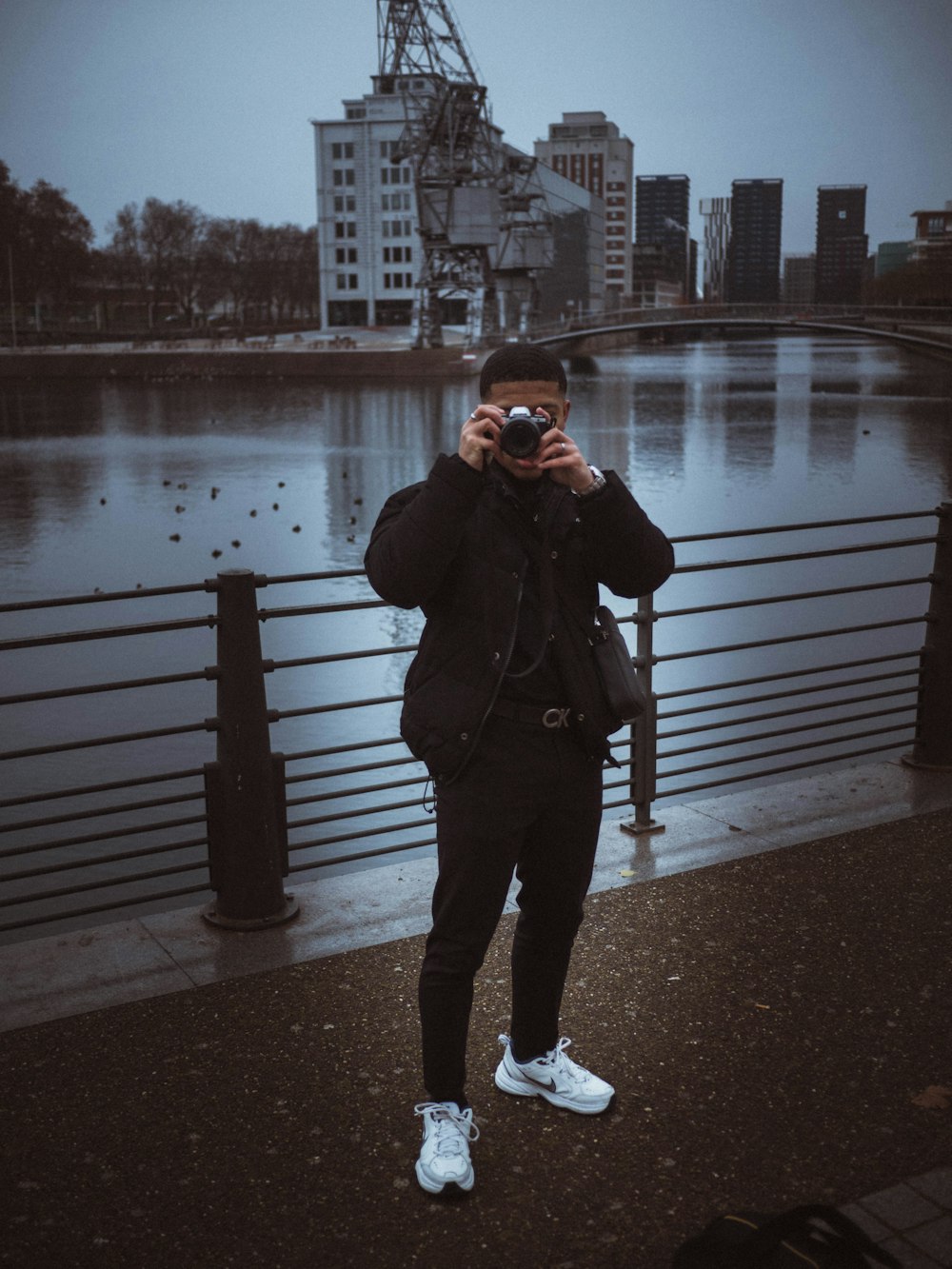 man taking photo