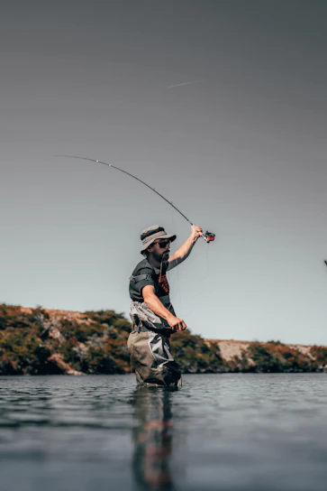 man about to catch fish