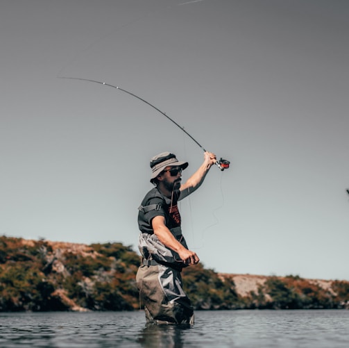 man about to catch fish