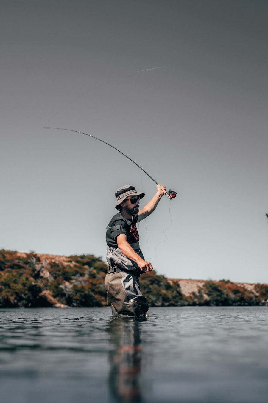 Fly fishing on the river