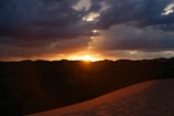 A picturesque sunset over the Thar Desert in Rajasthan.