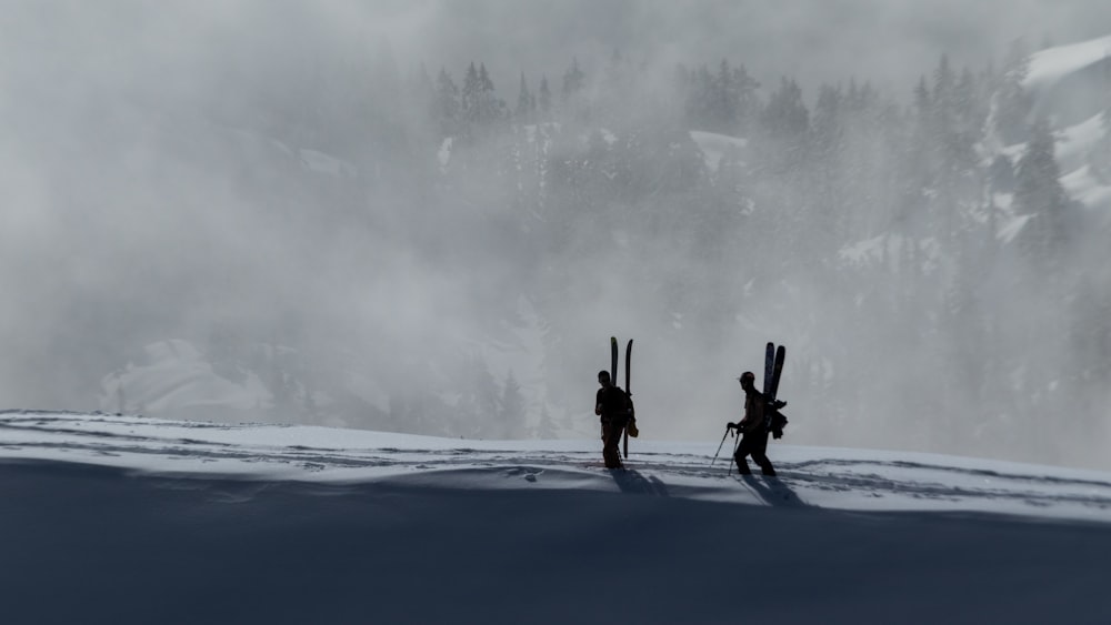 people walking on icy surface