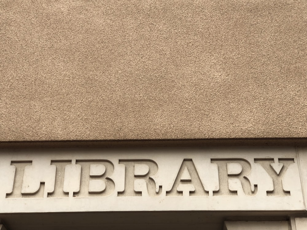 Library signage