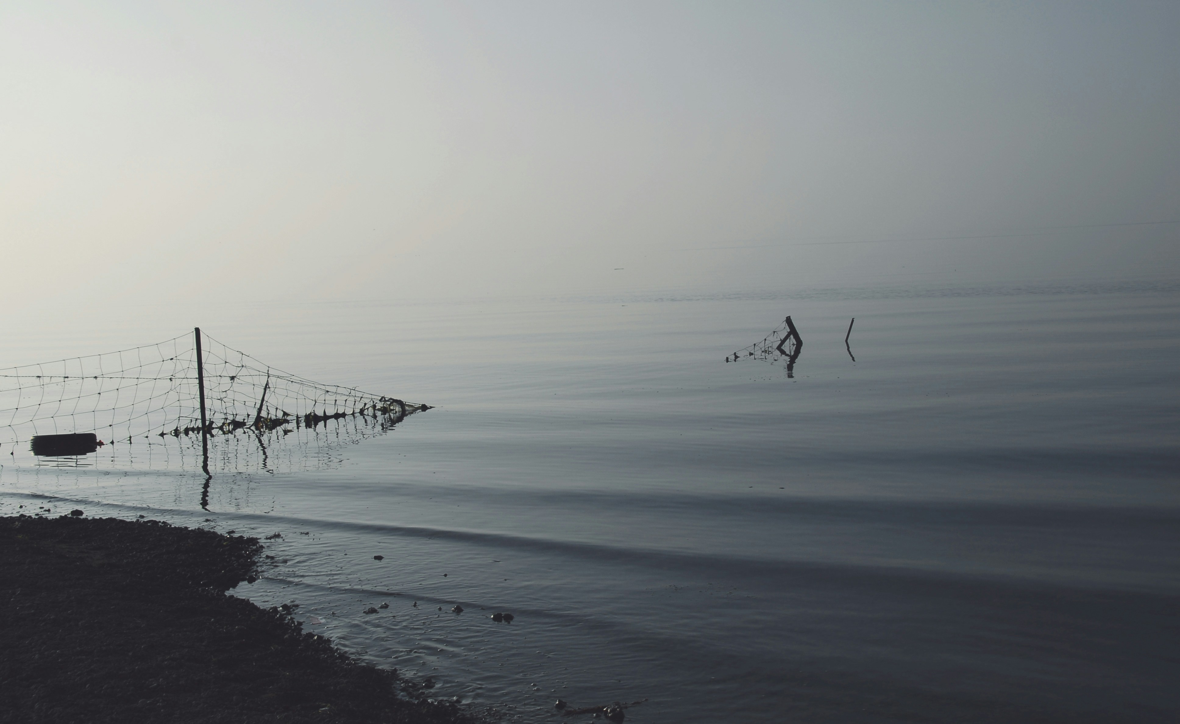 beach and fishing net