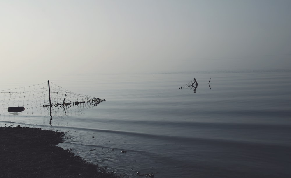 beach and fishing net